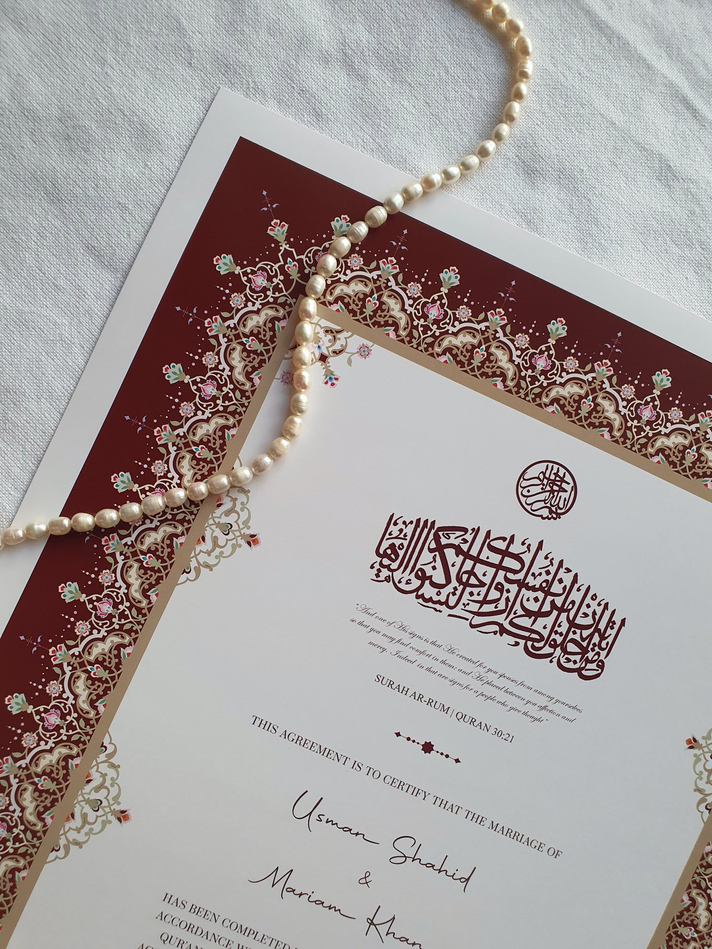 Qurmuz - Nikah Certificate