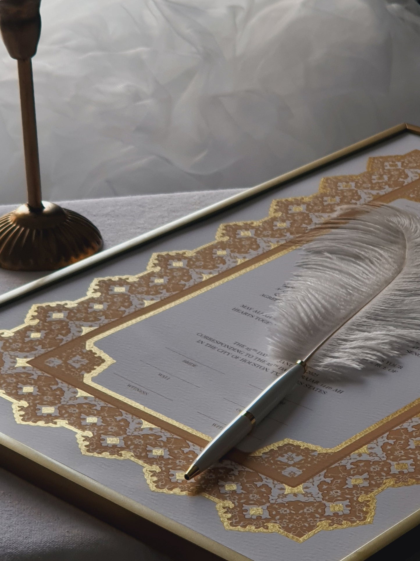 Zara - Gold Embellished Nikah Certificate