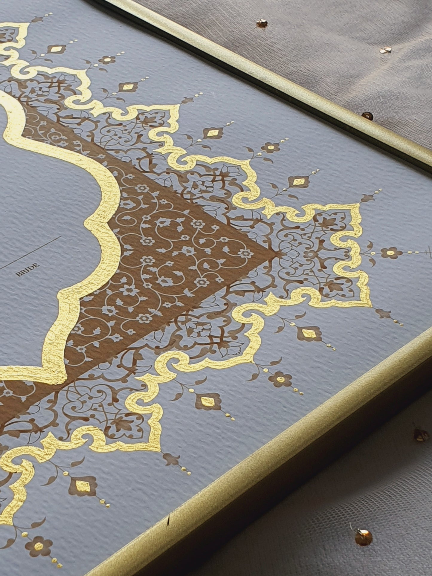 Noor - Gold Embellished Nikah Certificate