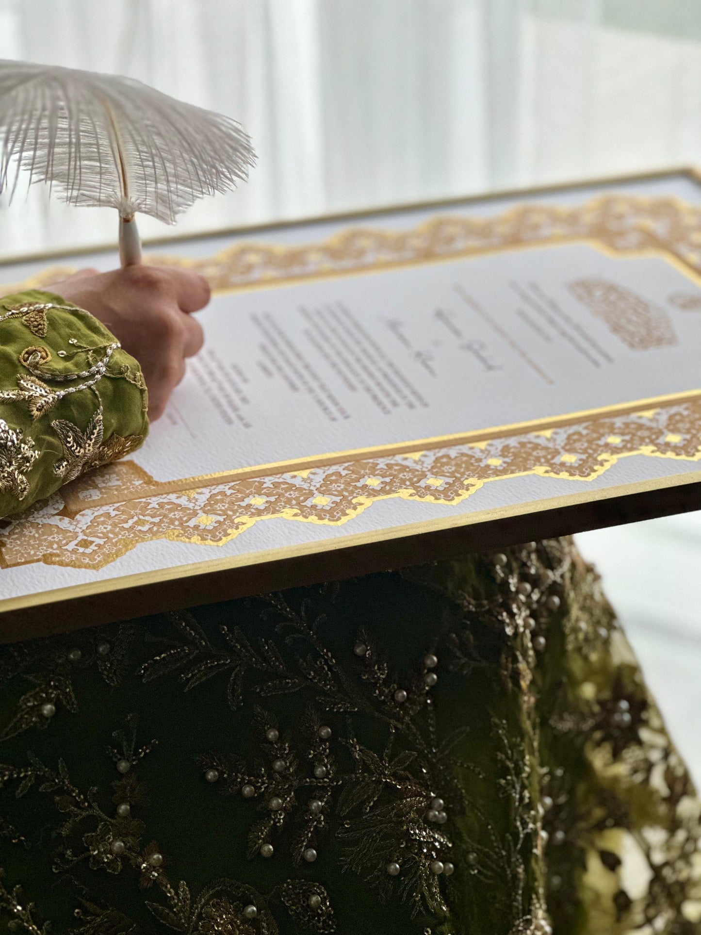 Zara - Gold Embellished Nikah Certificate