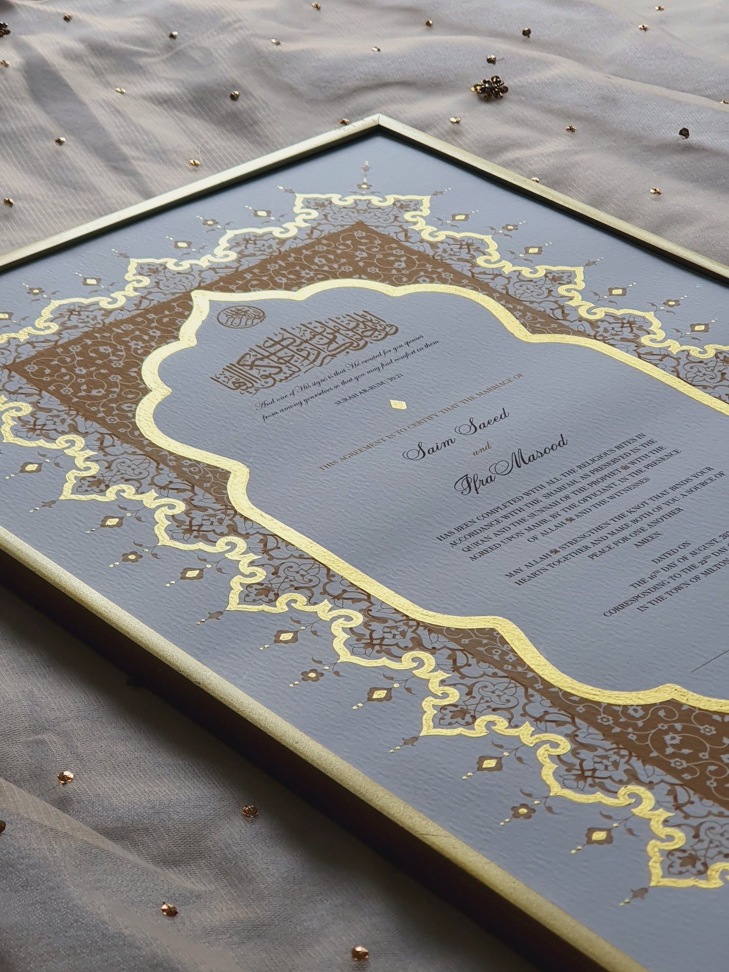 Embellished Nikah Certificates