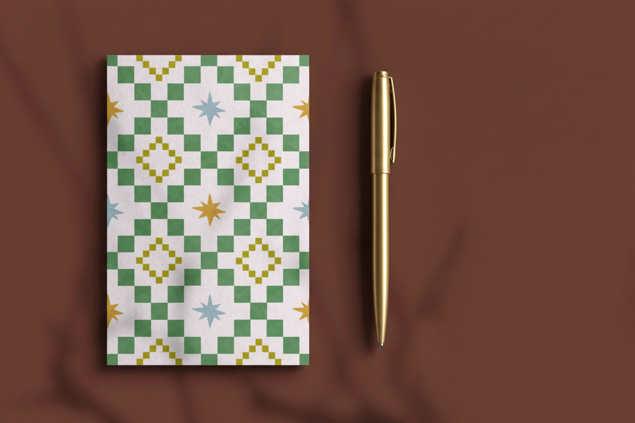 quilt pattern note card