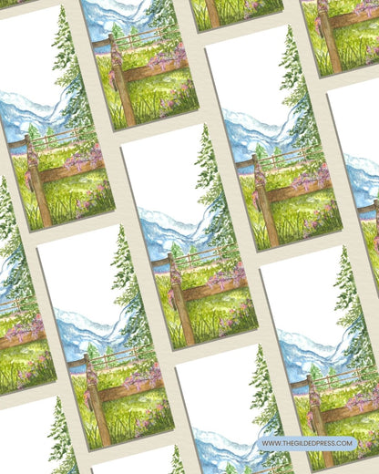 Between Fields and Sky | Hand Painted Book Mark