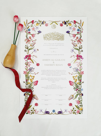 Botanical - Nikah Certificate