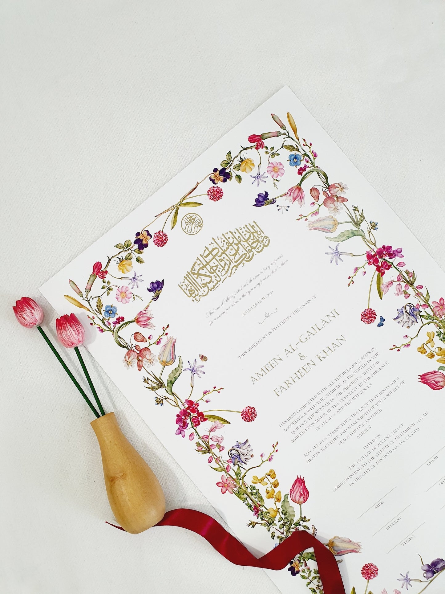 Botanical - Nikah Certificate
