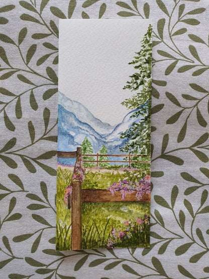 Between Fields and Sky | Hand Painted Book Mark