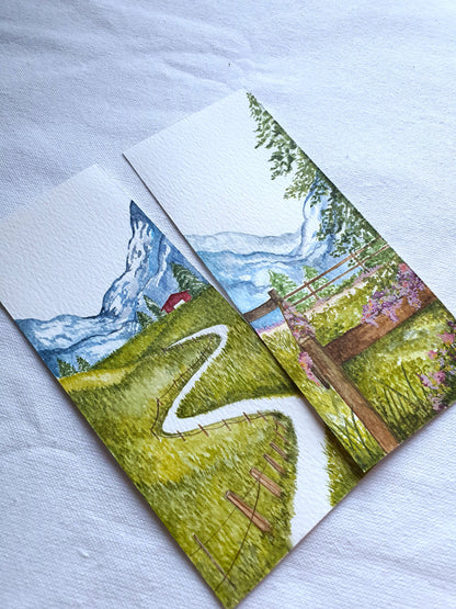 A Quiet Path | Hand Painted Book Mark