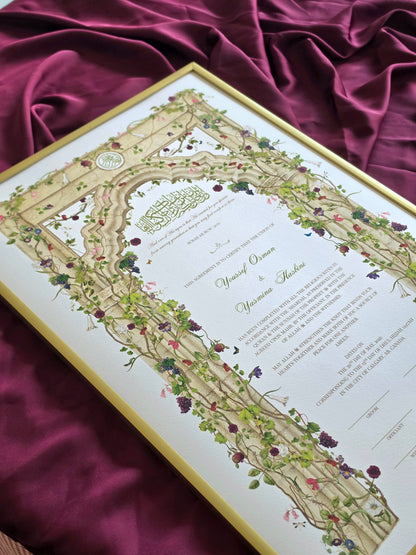 Fruits of Jannah - Nikah Certificate