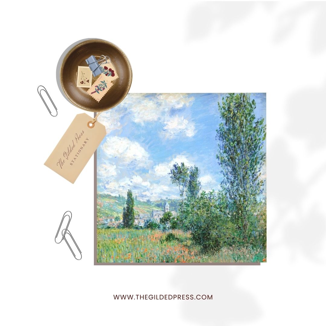View of Vetheuil Note Card (Set of 4)