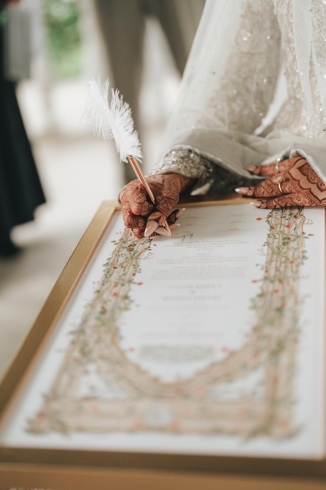 Ruh - Gold Embellished Nikah Certificate