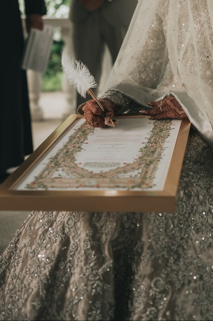 Ruh - Gold Embellished Nikah Certificate