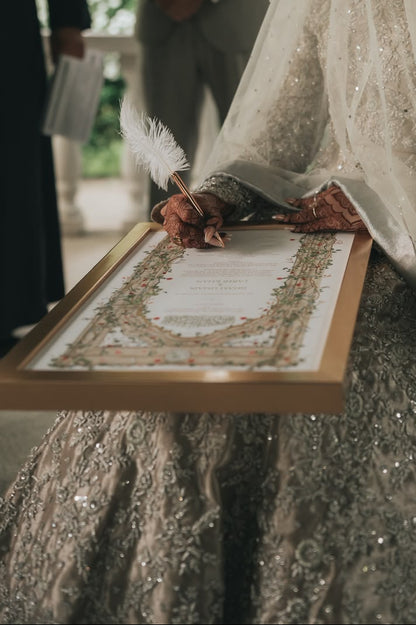 Ruh - Gold Embellished Nikah Certificate