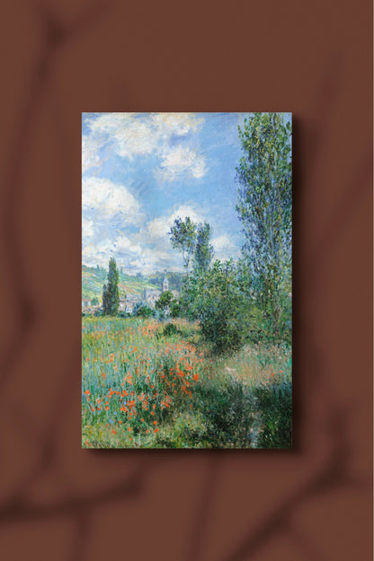 Monet Painting Note Card - View of Vetheuil (Set of 4)