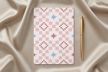 Pink Quilt Pattern Note Card (Set of 4)
