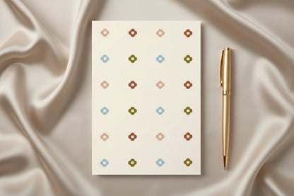 Floral Quilt Pattern Note Card (Set of 4)