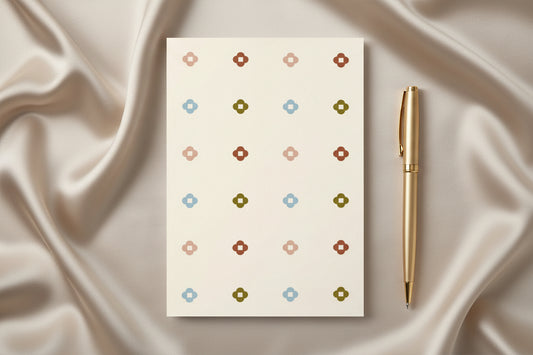 Floral Quilt Pattern Note Card (Set of 4)