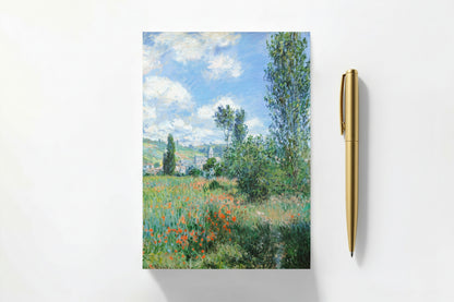 Monet Painting Note Card - View of Vetheuil (Set of 4)