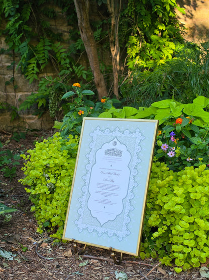 Noor - Sage Green Nikah Certificate